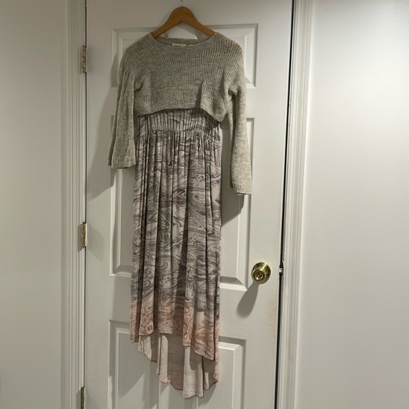 ANTHROPOLOGIE (sleeping on snow) MP two piece dress with cropped sweater - Picture 1 of 4